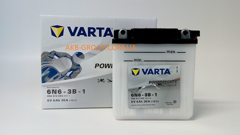 Batterie Moto VARTA 6N6-3B-1 6V 6ah 30A